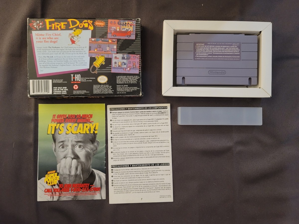 Ren & Stimpy Show: Fire Dogs Super Nintendo SNES In Box Ren & Stimpy Show: Fire Dogs Super Nintendo SNES In Box