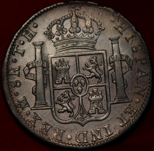 1807 Mexico 8 Reales Silver Foreign Coin - Picture 2 of 2
