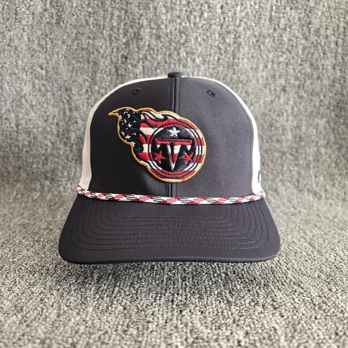 '47 Brand Tennessee Titans NFL Trucker Hat Navy White Patriotic Rope Cap