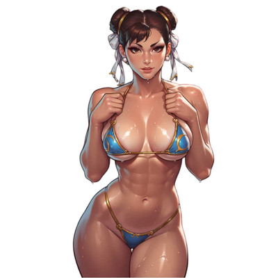 Chun Li Street Fighter Waifu Weatherproof Anime Sticker 6'' Car Decal