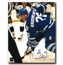 Mike Krushelnyski Toronto Maple Leafs Autographed Dark 8x10 Photo NO TARIFFS