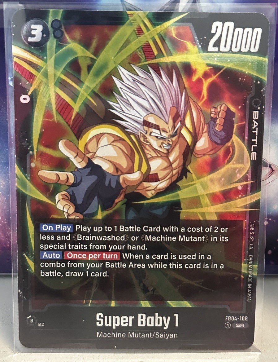 Dragon Ball Super Fusion World CCG Card Game  - Super Baby 1  (FB04-108 SR)