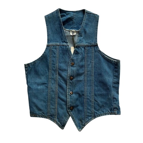 Vintage 1970s GWG Scrubbies Denim Vest Size 40/Medium