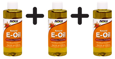 3 x NOW Foods Vitamin E Natural Liquid - 118 ml. (155,23 EUR/L)