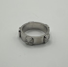 Sterling Silver 925 Ring V Logo 1969 Size 8 Garavani Delmar Wide Band Chunky — photo 1