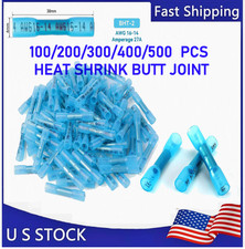 500/100x Waterproof Heat Shrink Butt Wire Splice Crimp Connectors Terminals Kit
