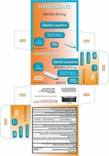 Stratuscare Bisacodyl 10mg Gentle Laxative Constipation Relief Suppository 12ct