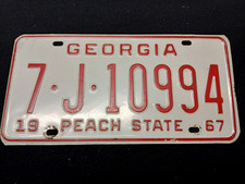 1967 Georgia license plate