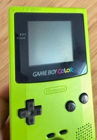 Nintendo Game Boy Color Lime Handheld System & Game TESTED  *BAD SPEAKER* CLEAN!