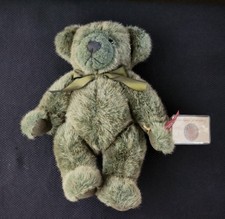 RUSS BERRIE Vintage Edition 2110 TIMPERLEY Green Bear Jointed 11" NEW w/Tag