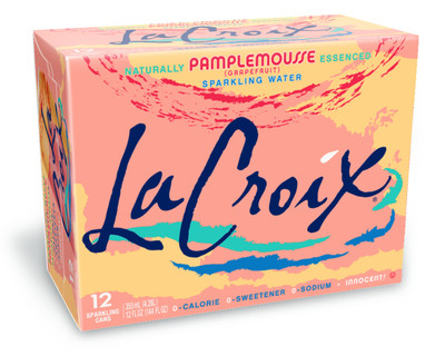 LaCroix Sparkling Water Pamplemousse Grapefruit 12 Fl Oz Pack of 12 Zero Calorie