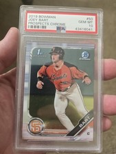 2019 Bowman Chrome Prospects Joey Bart #BCP-50 Graded PSA 10