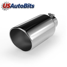 Exhaust Tip 4 Inlet 7outlet 15 Overall Length Stainless Steel Bolt-on