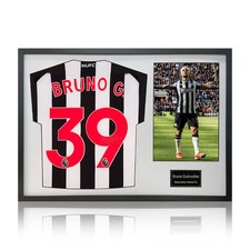 Bruno Guimaraes Signed Framed Newcastle United Shirt including 1 Photo, with