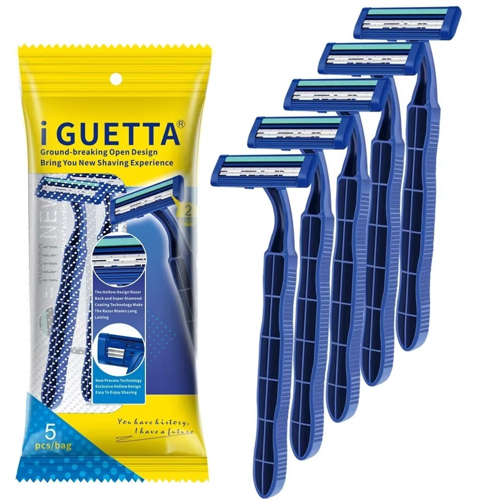 Men & Women Disposable Hotel Safety Razor, With Aloe Lubricating Strip Stainless