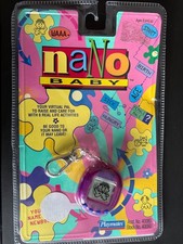 Rare 1997 Nano Baby Dark Pink Digital Pet, Tamagotchi Style, Mint Working