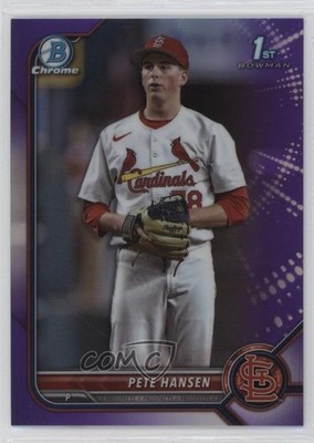 2022 Bowman Draft Chrome Purple Refractor /250 Pete Hansen #BDC-128 ez6