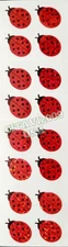 HAMBLY STUDIOS STICKERS PRISMATIC GLITTER BUGS - BEETLE RED LADYBUG VINTAGE RARE