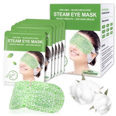 16 Packs Steam Eye Masks for Dry Eyes, Self Heating Warm Compress for Eyes Fa...