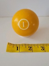 Vintage No. 1 Solid Yellow Pool Ball Billiard 2" Replacement P 
