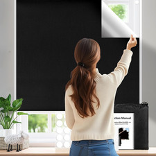 Blackout Curtains for Bedroom, 118 X 57 Inch No Drill Blinds for Windows, Portab