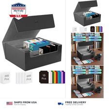 Trading Card Storage Box, Holds 1800 Sleeved Card, PU Magnetic Closure 200 ...