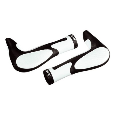 ergotec 61536001 MTB / ATB Ergo-Griffe ''Oslo'', Kraton und Gel, 138 mm, schwarz/w