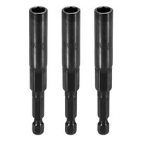 "3X Nussantrieb Bohrerspitze 7Mm 1/4\" 3.15\" Schwarz"