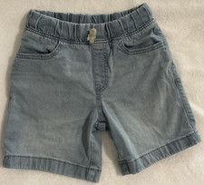 Jumping Beans Boys Size 5 Blue Twill Cotton Chino Shorts Elastic Waist Pockets
