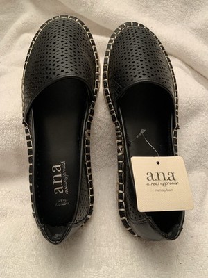 a.n.a . Oakland memory foam Size 6.5 Womens Espadrilles black New with tags
