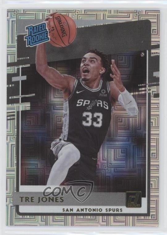 2020-21 Panini Donruss Rated Rookies Choice Tre Jones #244 Rookie RC 0nr3