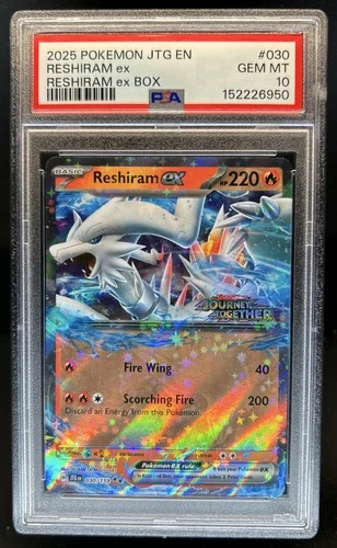 2025 Pokemon Journey Together Reshiram ex #030/159 PSA 10 GEM MINT