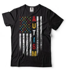 Autism Awareness Support Shirt Autism Puzzle Piece Flag Autism Awareness Tee