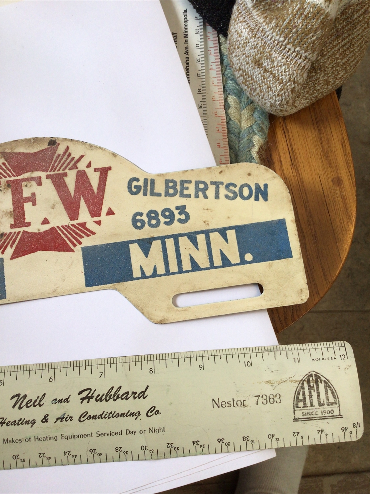 LICENSE TOPPER PRESTON MINN MAGDLIN GILBERTSON VFW MN MINNESOTA POST