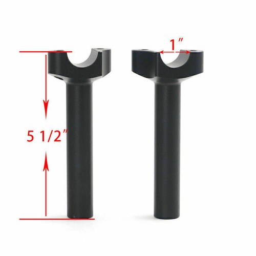 5,5" Rehausseur de Guidon Aluminium guidon 1" Pour Harley Dyna Softail Sportster