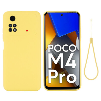 Silicone Back Case For Xiaomi POCO M4 Pro X3 NFC GT Redmi Note 11 Pro With Strap