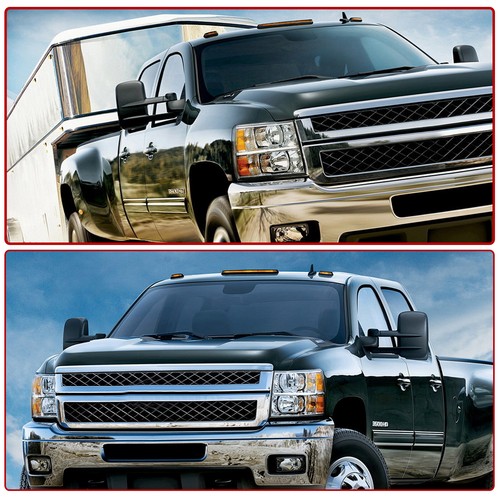 Pair Power Heated Tow Mirrors for 2007-2013 Chevy Silverado 1500 2500HD 3500HD - Picture 10 of 10