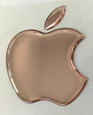 1pcs x Apple sticker 3D Domed Apple decals for MacBook / 49x39 mm/ Rose gold