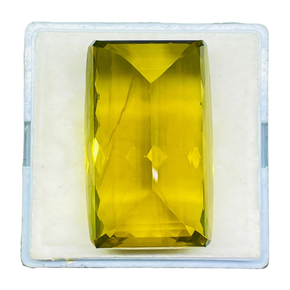 Enorme piedra preciosa rara de alta calidad citrino oro verde natural certificado VVS 168 quilates Foto 4 de 4