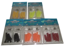 Catfish Charlie Dip Bait Worms Variety Pack 5 Piece 12 Pks Red Ora Blk Yel Chart