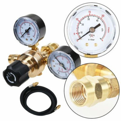 MEANLIN Argon-CO2-Durchflussmesser – Regler Mit CGA580-Anschluss, Messbereich 0–4500 PSI / 0–10 BAR – Für MIG/TIG-Schweißen