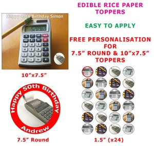 Personnalise De Comptabilite Comptable Verificateur Gateau Cupcake Toppers Sur Papier De Riz Ebay
