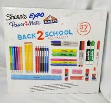Back 2 School Essentials Pens Pencils Sharpie Expo Paper Mate Elmer's, 37 Count