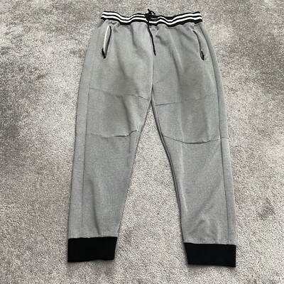Encrypted Tech Fleece Jogger Pants Men 2XL Gray Elastic Zip Pocket Outdoor 36x30