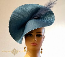 Aimee Fuller Midnight Blue Royal Ascot Kentucky Derby Large Fascinator Hat