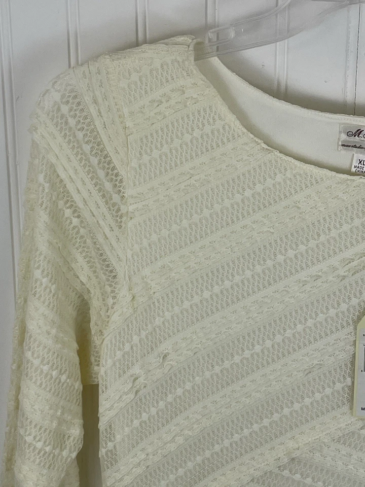 Vestido Vaina M.S.P Para Mujer Max Studio Marfil Encaje Talla XL NUEVO Foto 3 de 4