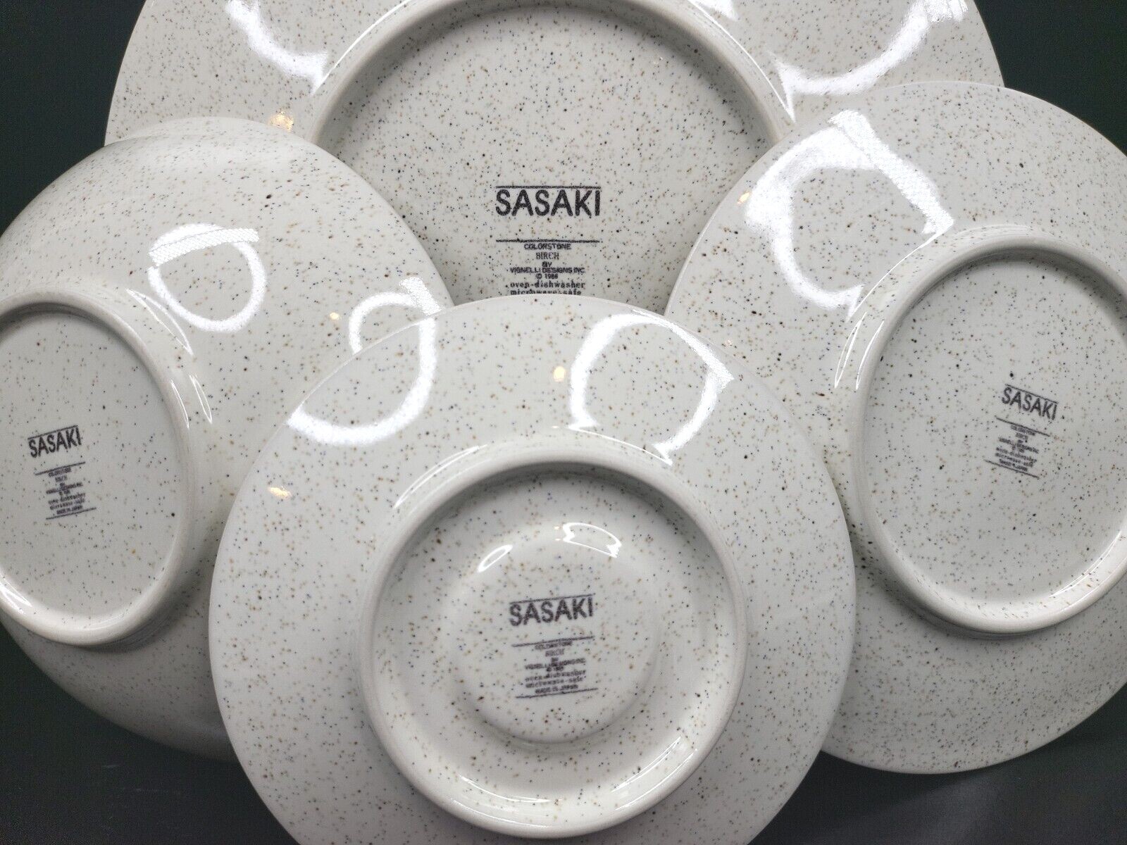 20 Pc Sasaki Colorstone Birch Set Vintage Dinner Salad Plates Bowls