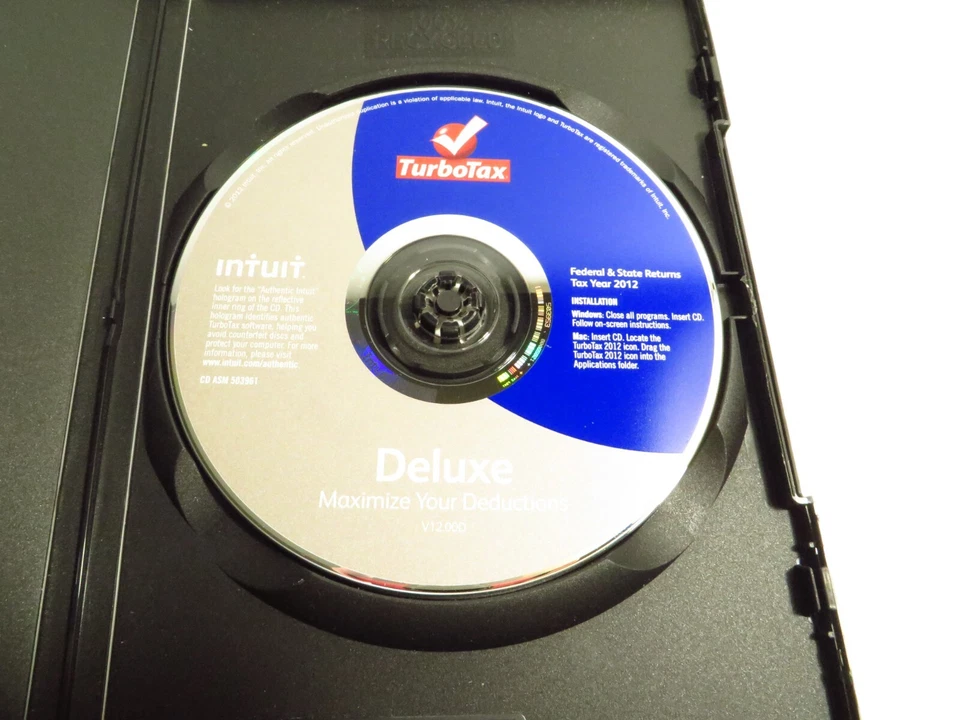 Intuit TurboTax Deluxe Federal State 2012 PC/Mac Software, FREE 2-3 Day Ship!!! - Image 2 of 3