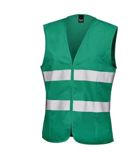 Womens Ladies High Visibility Hi-Vis Viz Vizability Waistcoat Vest Gilet - Picture 6 of 7