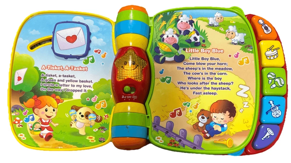 VTech Musical Rhymes Book Baby & Toddler Toy Educational Learning Red 6-36 Month - Image 2 of 4